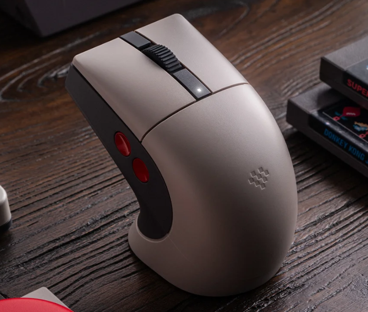 8BitDo Retro R8 – бездротова ігрова миша (N Edition, PAW3395, 4K Polling, Dock)