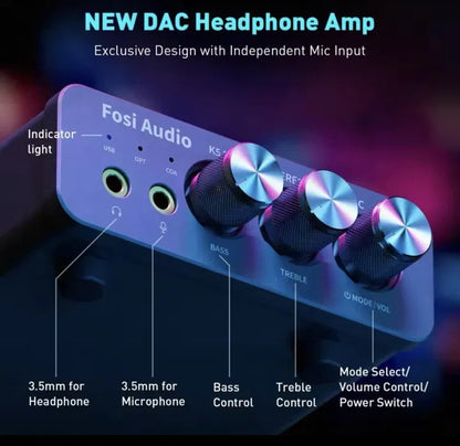 Ігровий ЦАП, підсилювач Fosi K5 PRO