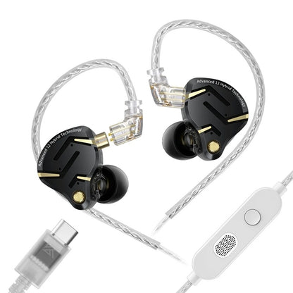 Навушники KZ ZS12 Pro 2 — гібридні IEM 1DD + 5BA, з мікрофоном