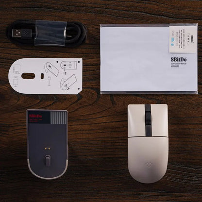 8BitDo Retro R8 – бездротова ігрова миша (N Edition, PAW3395, 4K Polling, Dock)